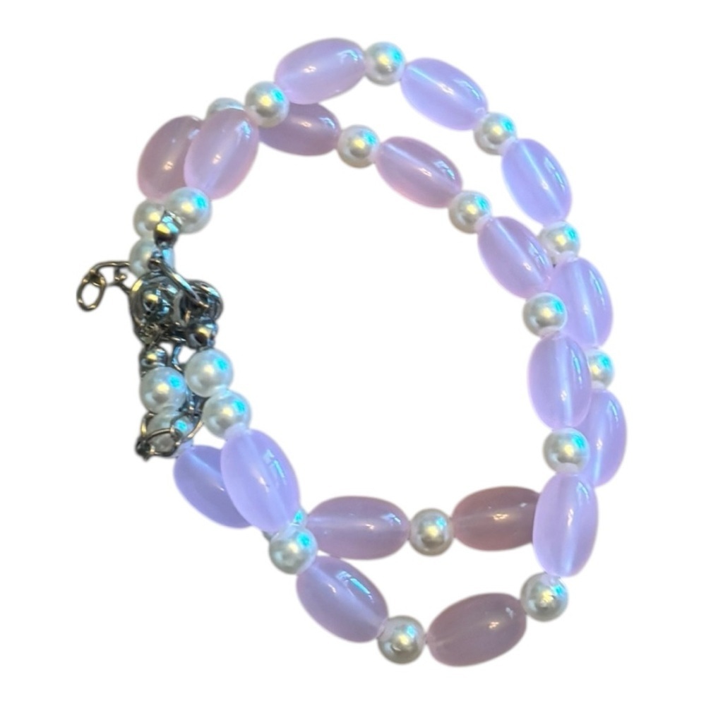 Light Pink Shell Jewelry Set - Picture 4 of 5